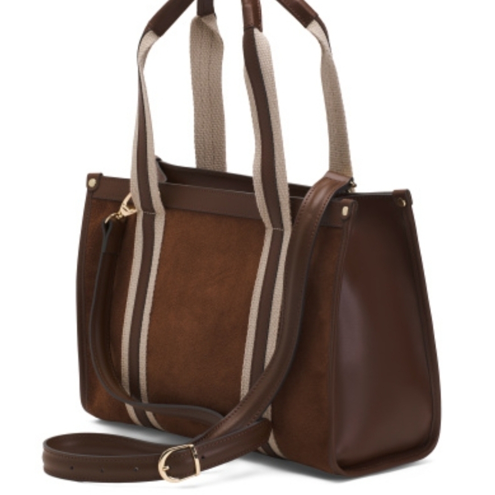 Chic Brown Leather Tote Bag